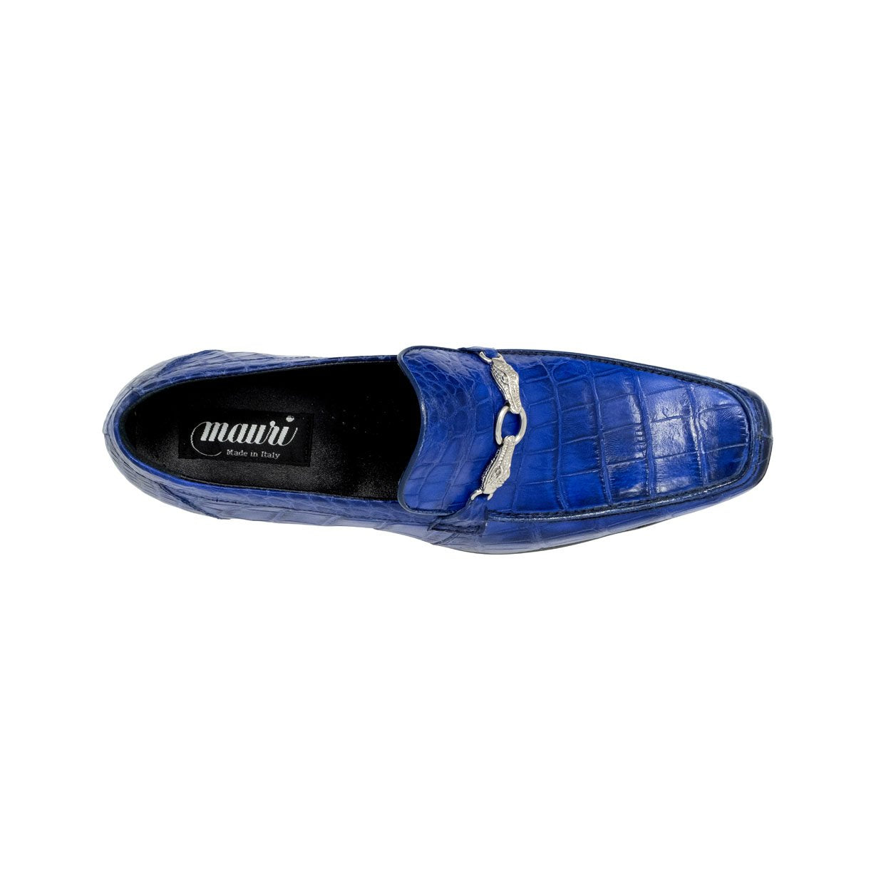 Mauri Regal Men's Designer Shoes Royal Blue Exotic Alligator Loafers 4894-2 (MA5126)