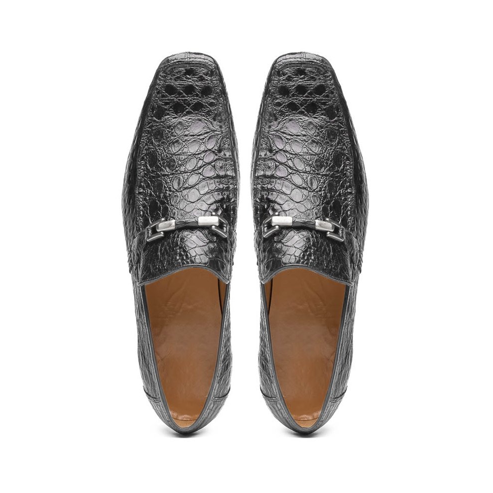 Marco Di Milano Fabro Men's Shoes Exotic Caiman Crocodile Horsebit Loafers (MDM1200)