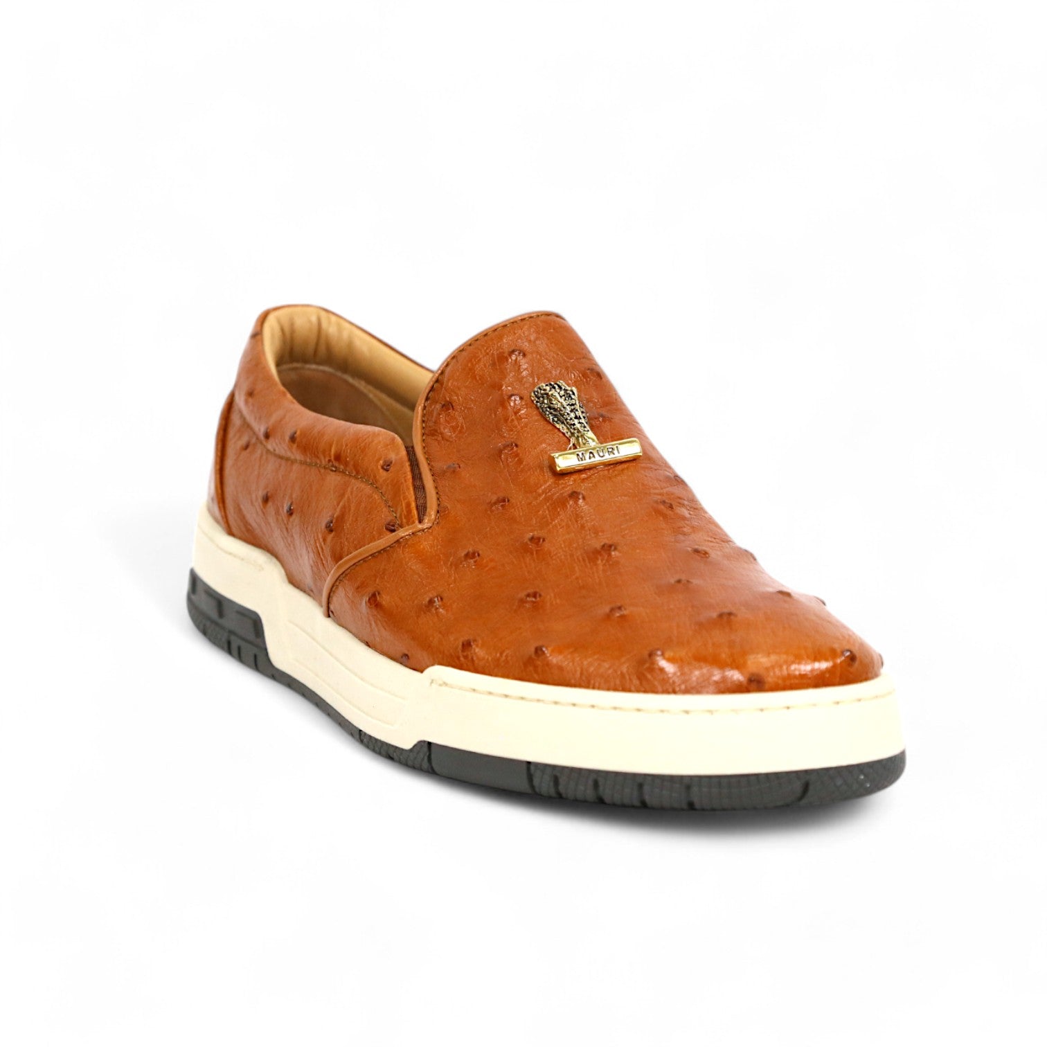 Mauri Posh 8419/1 Men's Shoes Exotic Ostrich Slip-On Sneakers (MA5653)