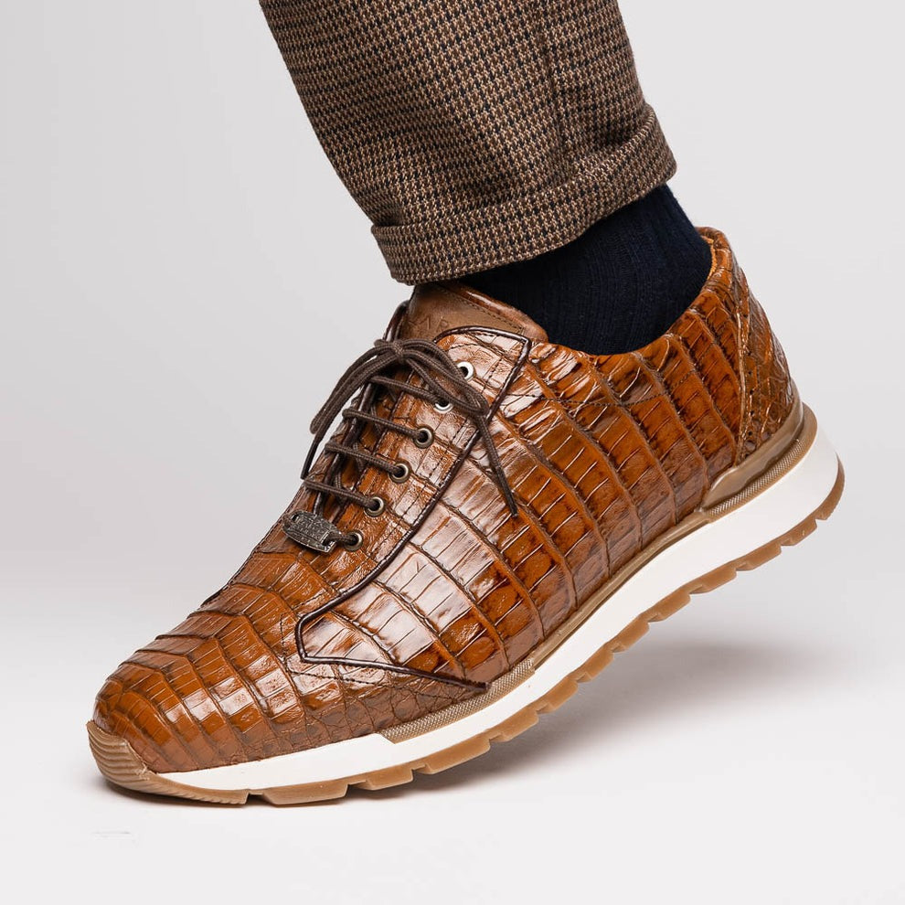 Marco Di Milano Alonzo Men's Shoes Genuine Caiman Crocodile Casual Sneakers (MDM1165)