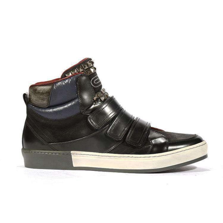 Dico by Corvari Mens Dover Grigio Gray Zippered High-Top Sneakers (COR1015)