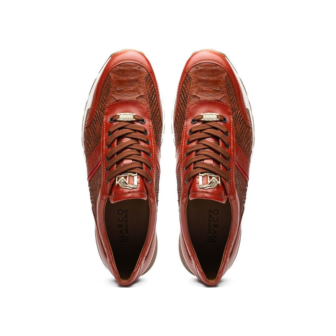 Marco Di Milano Brescia Men's Shoes Genuine Snake Skin / Calf-Skin Leather Sneakers (MDM1124)