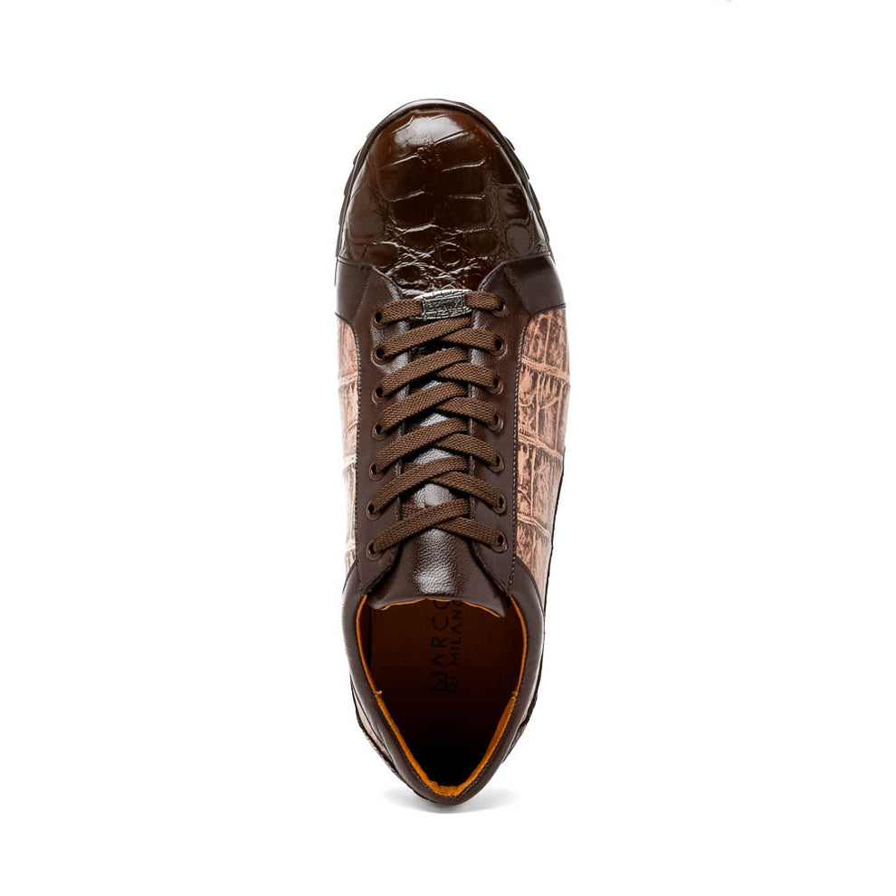 Marco Di Milano Cairo Men's Shoes Exotic Alligator Casual Sneakers (MDM1193)