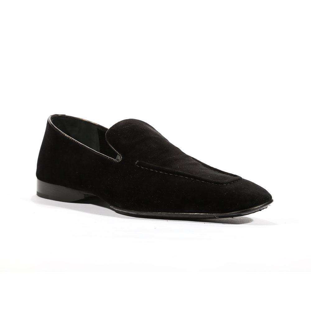 Cesare Paciotti Luxury Italian Men's Loafers Velvet Velluto Black PK Designer Shoes (CPM5450)