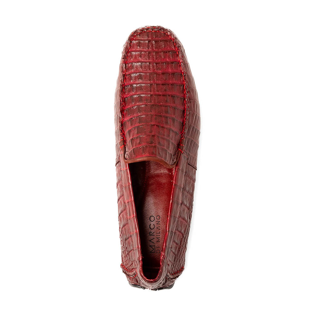 Marco Di Milano Remo Men's Shoes Exotic Crocodile Moccasin Driver Loafers (MDM1188)