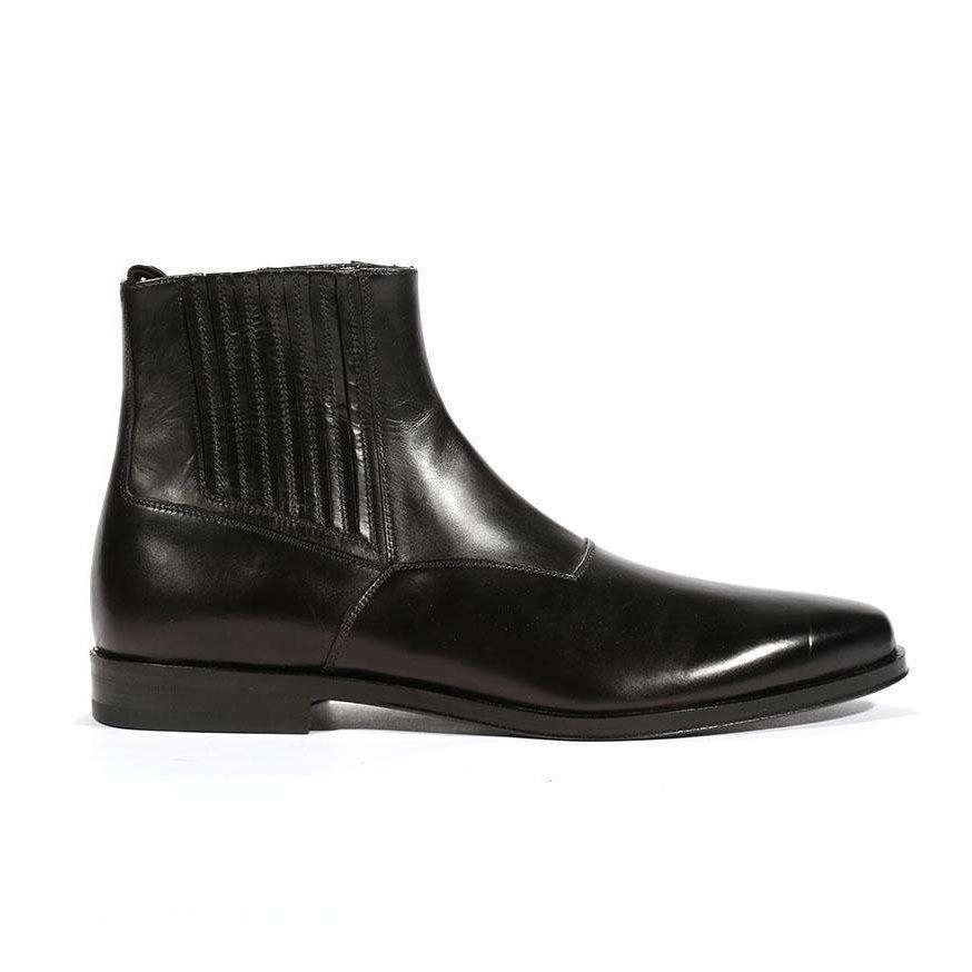 Cesare Paciotti Luxury Italian Men's Boots Baby Lux Black P Designer Shoes (CPM5420)