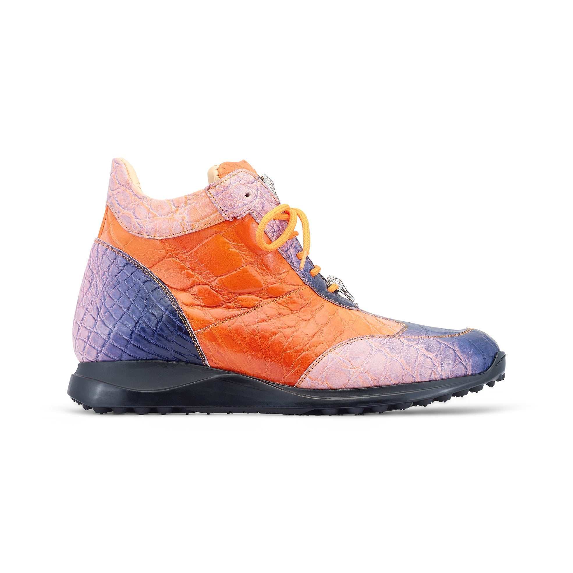 Mauri Changeling 8510 Men's Shoes Multi Apricot Exotic Alligator Casual Sneakers (MA5541)