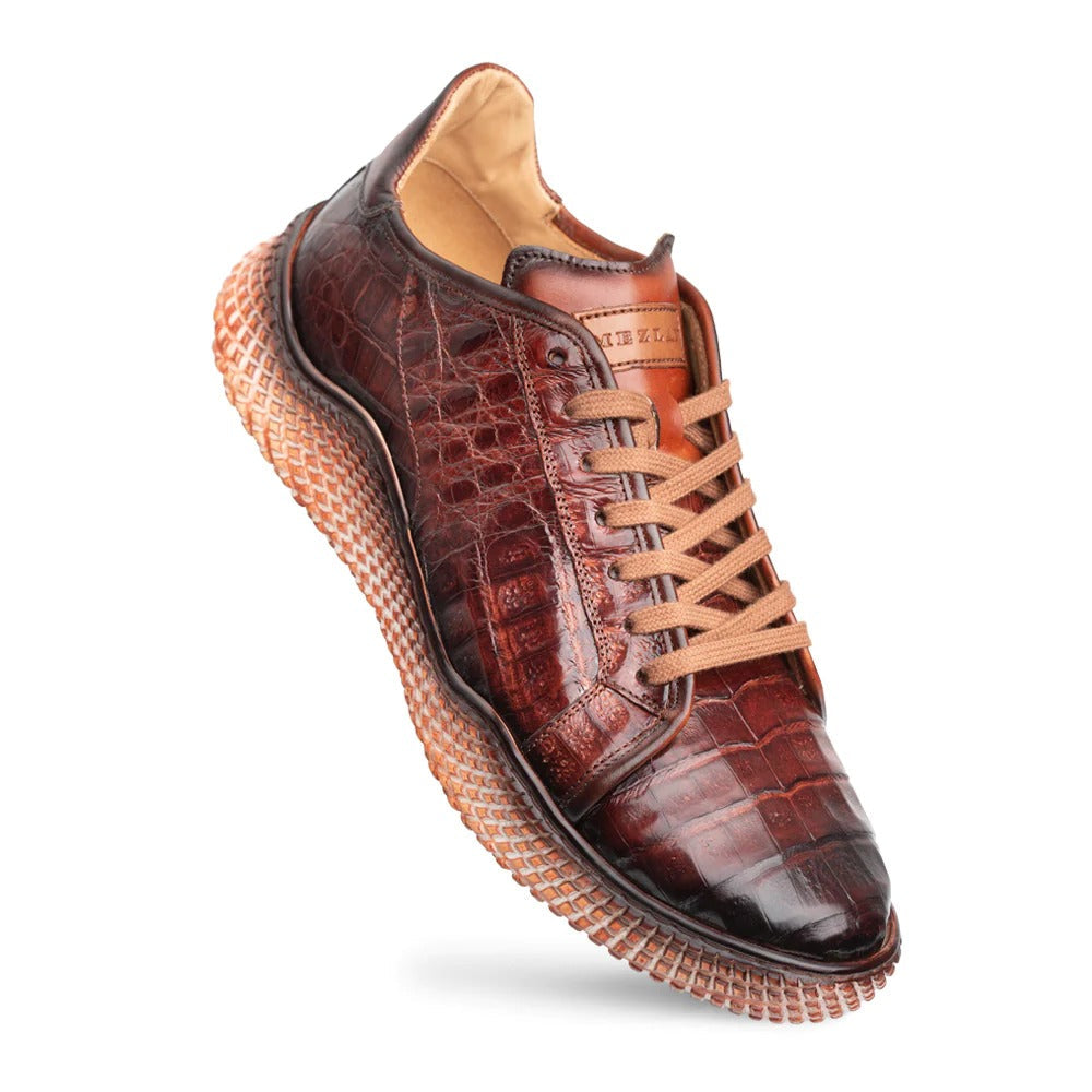 Mezlan AX4936-F Men's Shoes Designer Sport Exotic Crocodile Super Sneakers (MZ3594)
