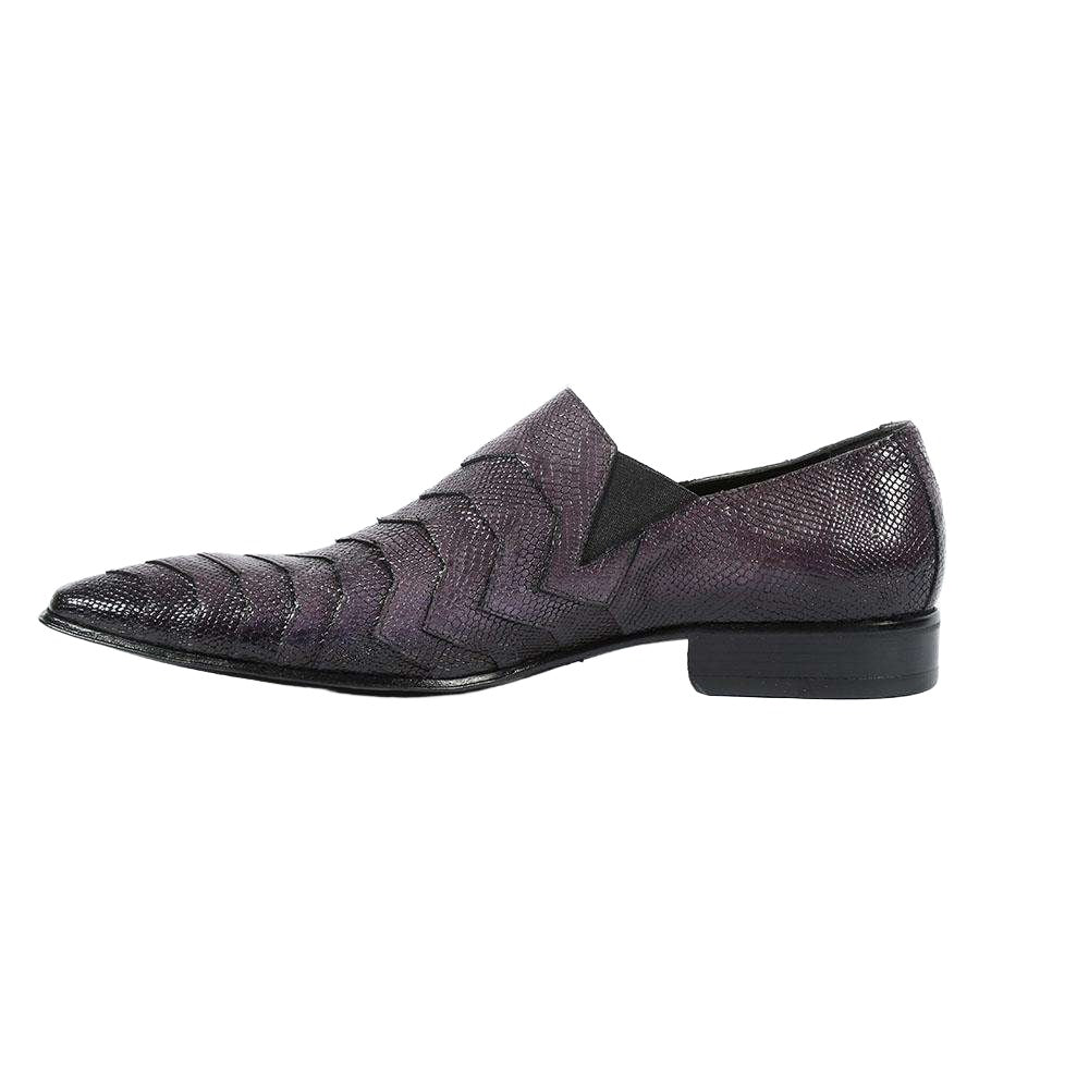 Jo Ghost Men's Italian Designer Shoes Reptilis Cenere Loafers(JG5110)