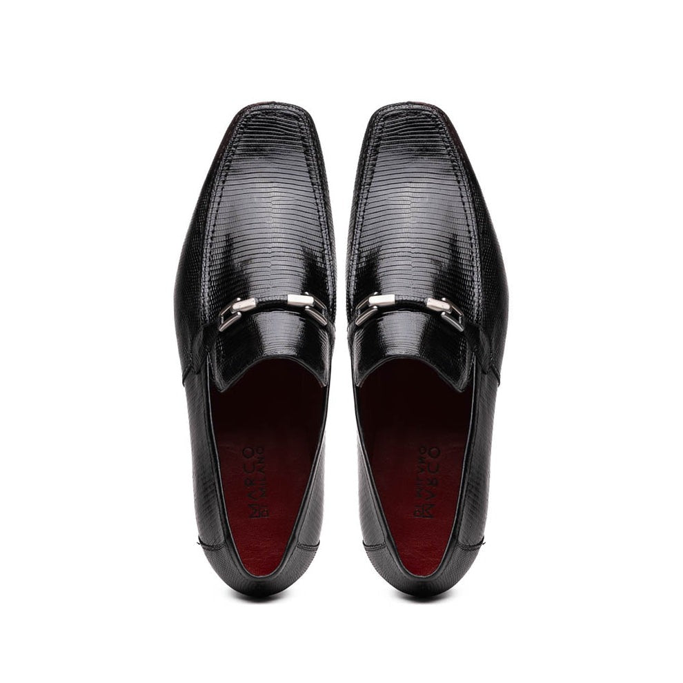 Marco Di Milano Fabro Men's Shoes Exotic Lizard Horsebit Loafers (MDM1081)