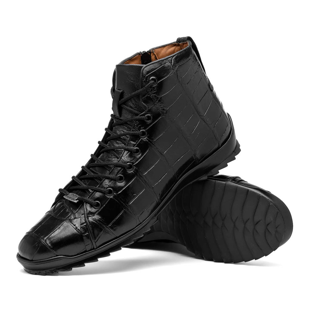 Marco Di Milano Hermond Men's Shoes Exotic Alligator High-Top Sneakers (MDM1194)