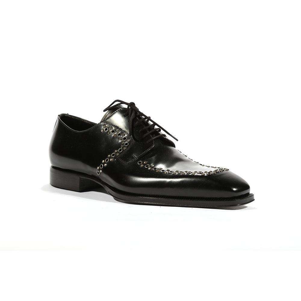 Cesare Paciotti Luxury Italian Men's Oxfords Baio Black Designer Shoes (CPM5457)