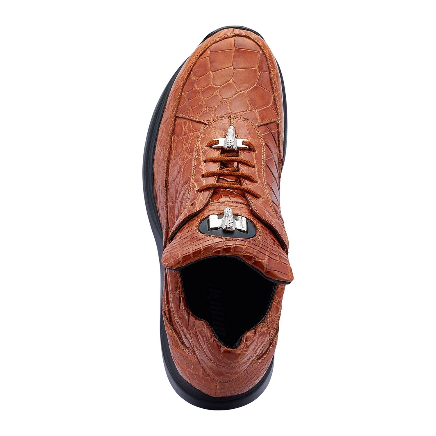 Mauri 8900/2 Bloodshed Men's Shoes Cognac Exotic Alligator Casual Sneakers (MA5419)