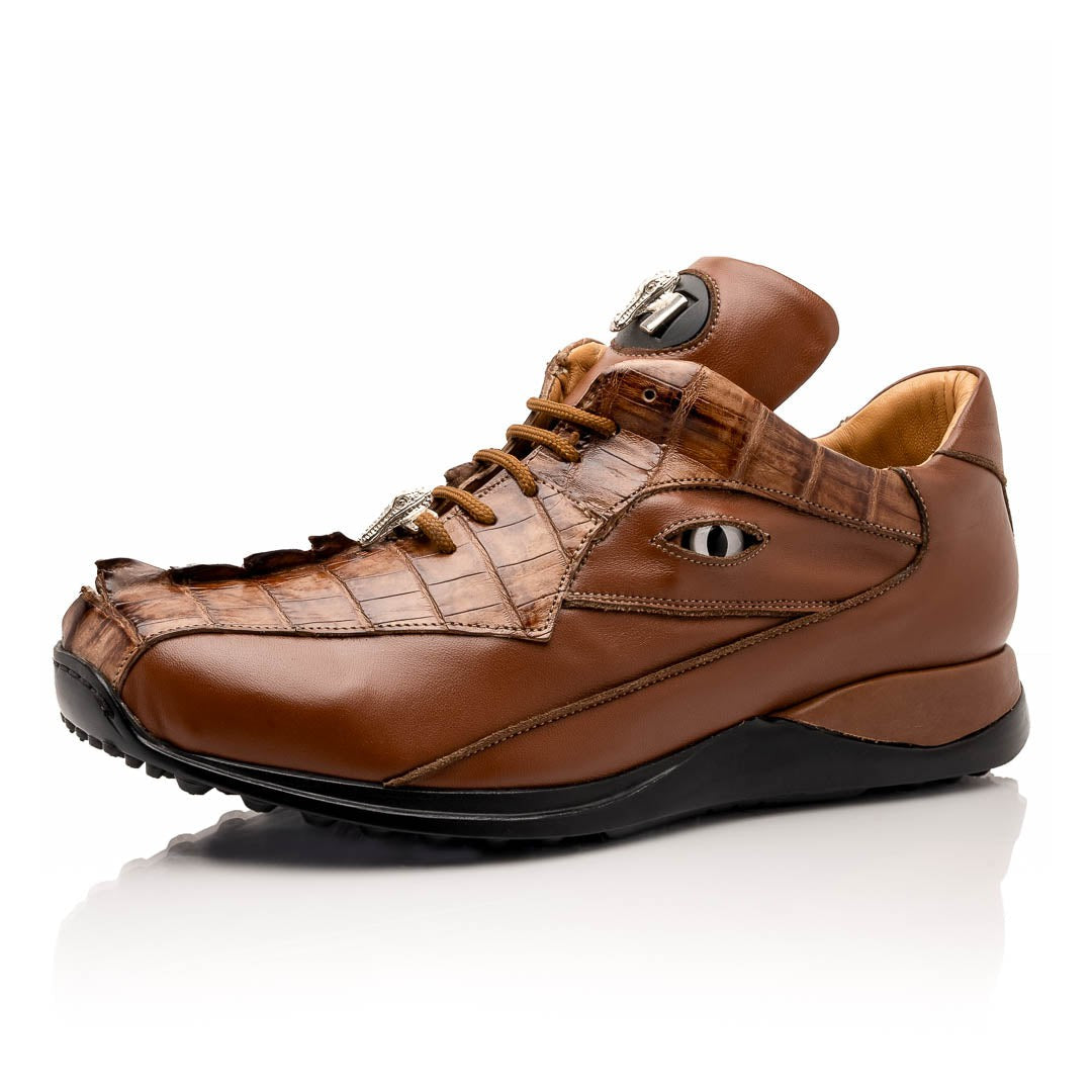 Mauri Hazard 8596/4 Men's Shoes Exotic Hornback / Nappa Leather Sneakers (MA5644)