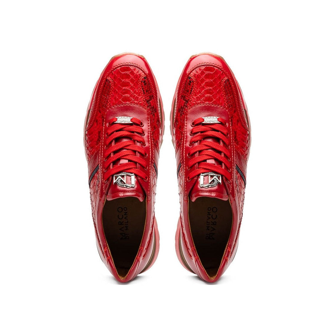 Marco Di Milano Brescia Men's Shoes Genuine Snake Skin / Calf-Skin Leather Sneakers (MDM1124)