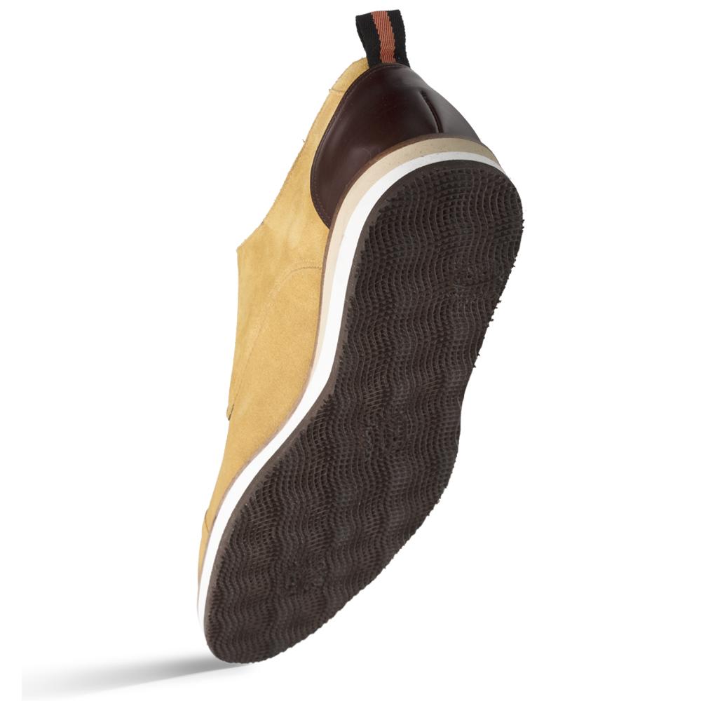 Mezlan 9972 R610 Men's Shoes Camel & Brown Suede / Calf-Skin Leather Monk-Straps Sneakers (MZ3364)