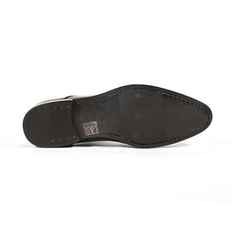 Corvari Designer Men's Designer Shoes Setacalf Black Nappa Leather Oxfords (COR1000)