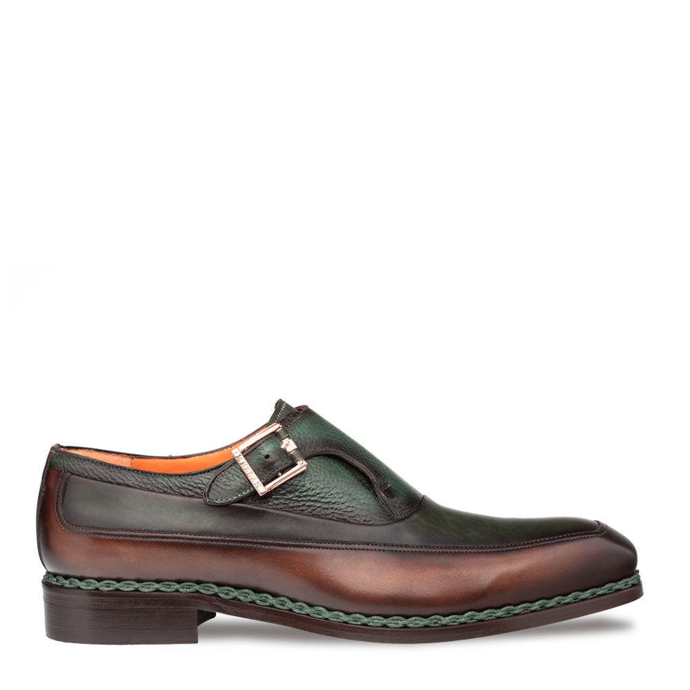 Mezlan Artesano 21261 Men's Shoes Calf-Skin Leather Single Monk-Straps Loafers (MZ3766)