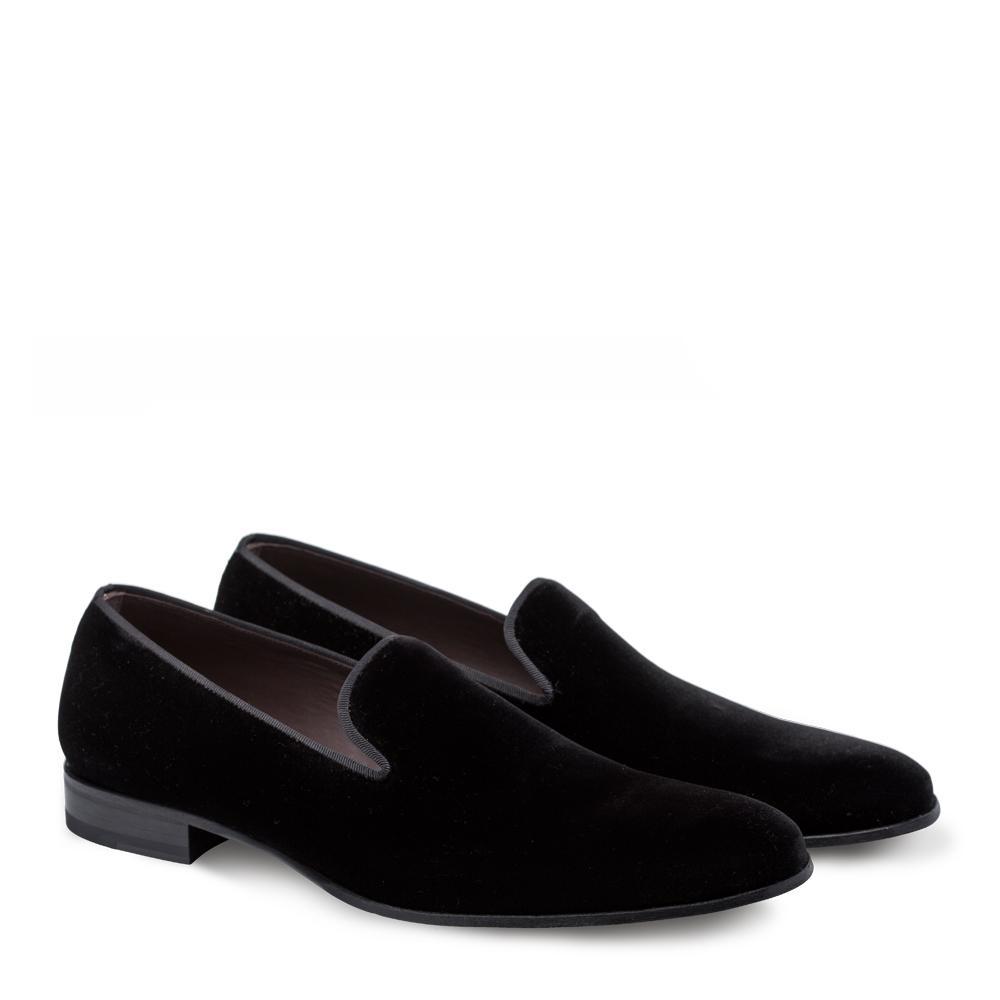 Mezlan Lublin Men's Designer Shoes Black Fabric Loafers 9273 (MZ3106)