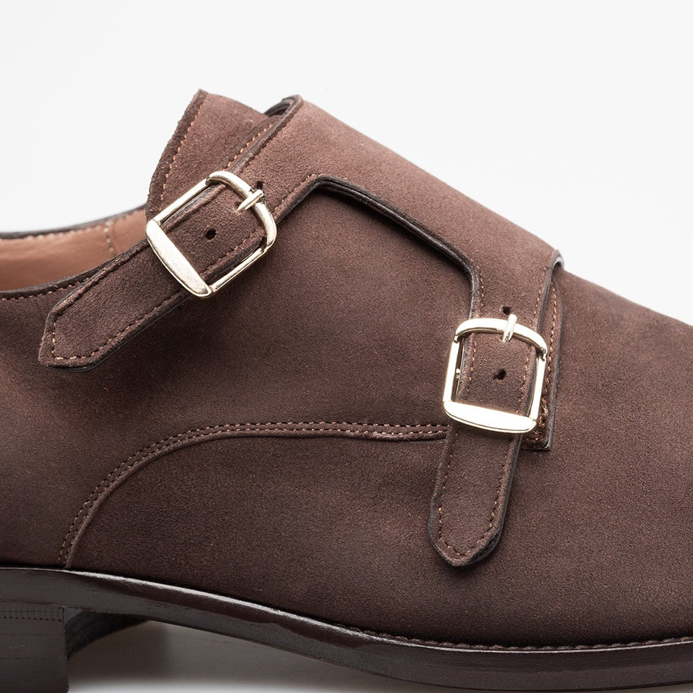 Mezlan Actore II Men's Shoes Suede Leather Double Monk-Straps Loafers (MZ3756)