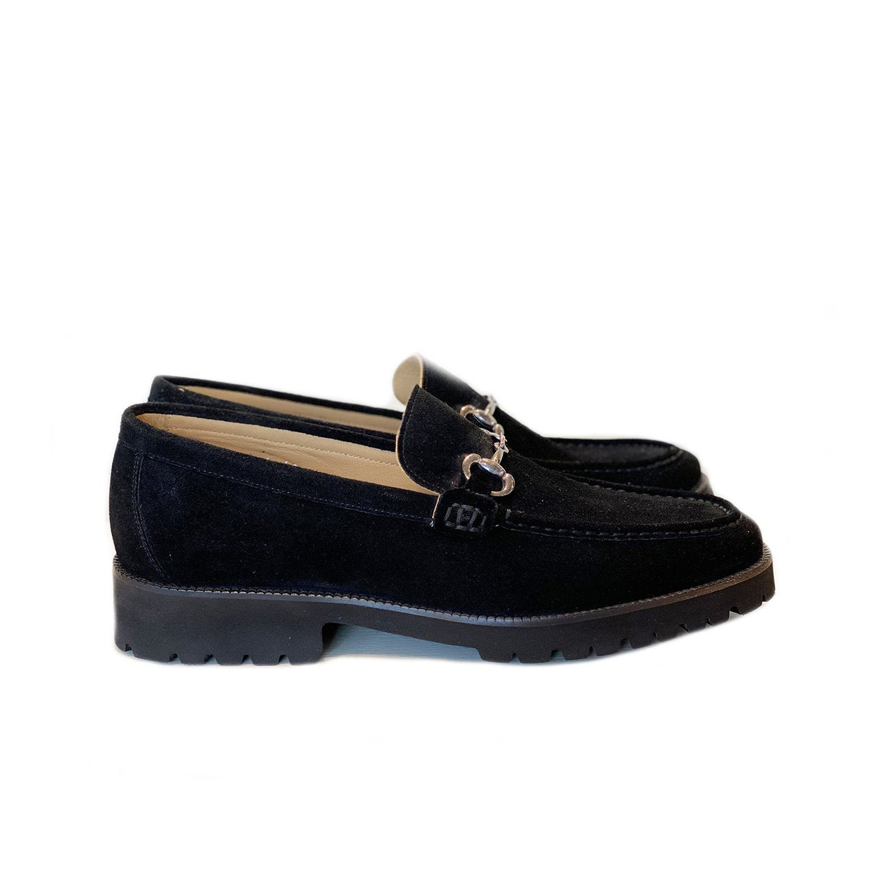 Corrente C180-4494 Men's Shoes Black Suede Leather Horsebit Loafers (CRT1247)