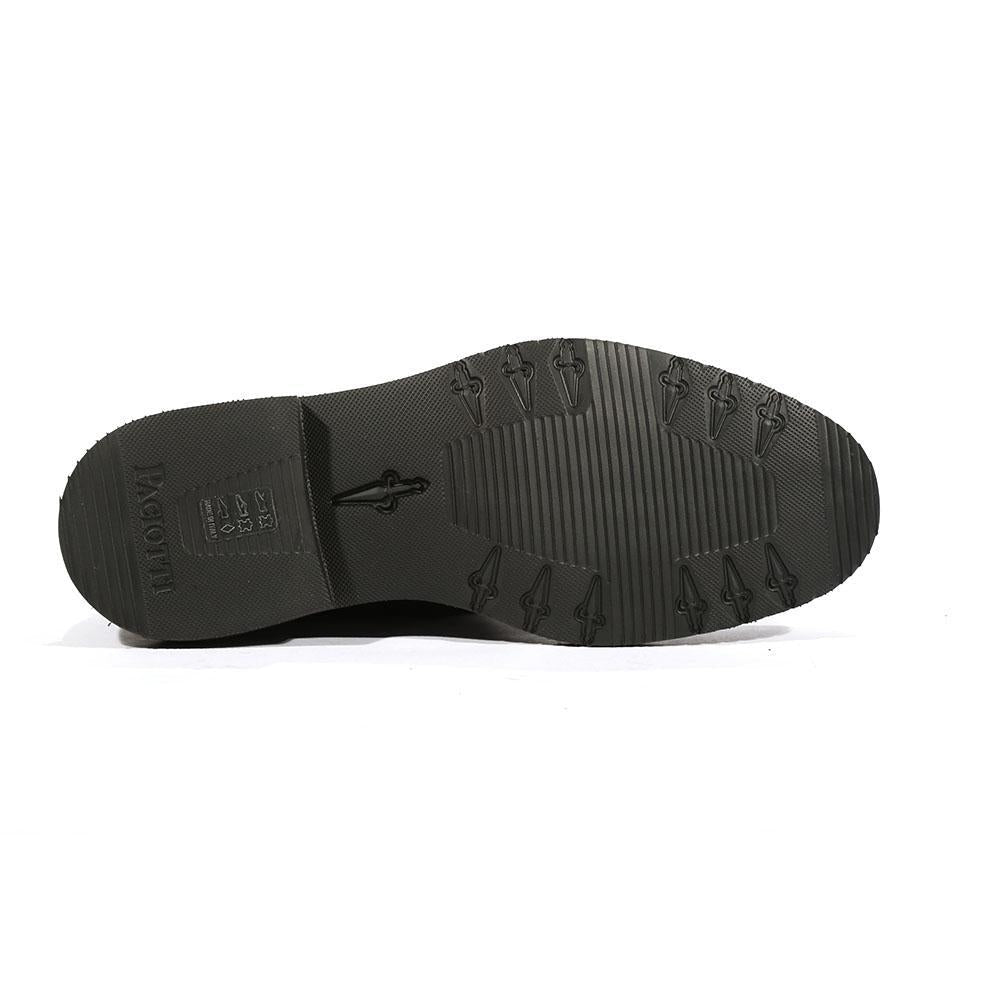 Cesare Paciotti Luxury Italian Men's Oxfords Black Foam Bufalo G Designer Shoes (CPM5473)