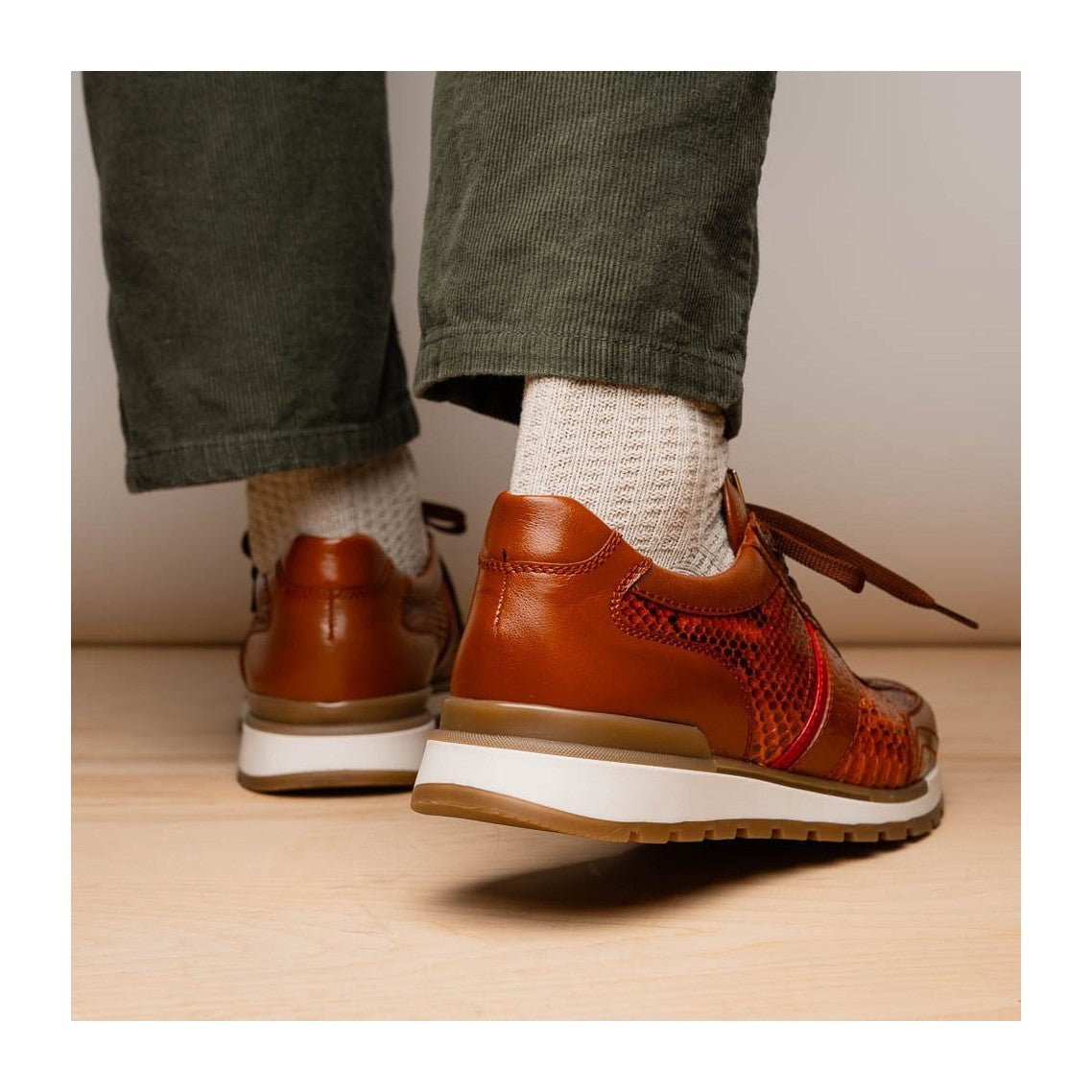 Marco Di Milano Brescia Men's Shoes Genuine Snake Skin / Calf-Skin Leather Sneakers (MDM1124)