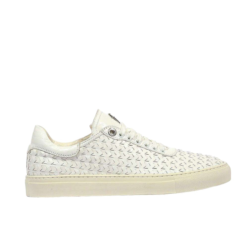 Cesare Paciotti Luxury Italian Men's Nappa Soft Bianco White Sneakers (CPM5344)