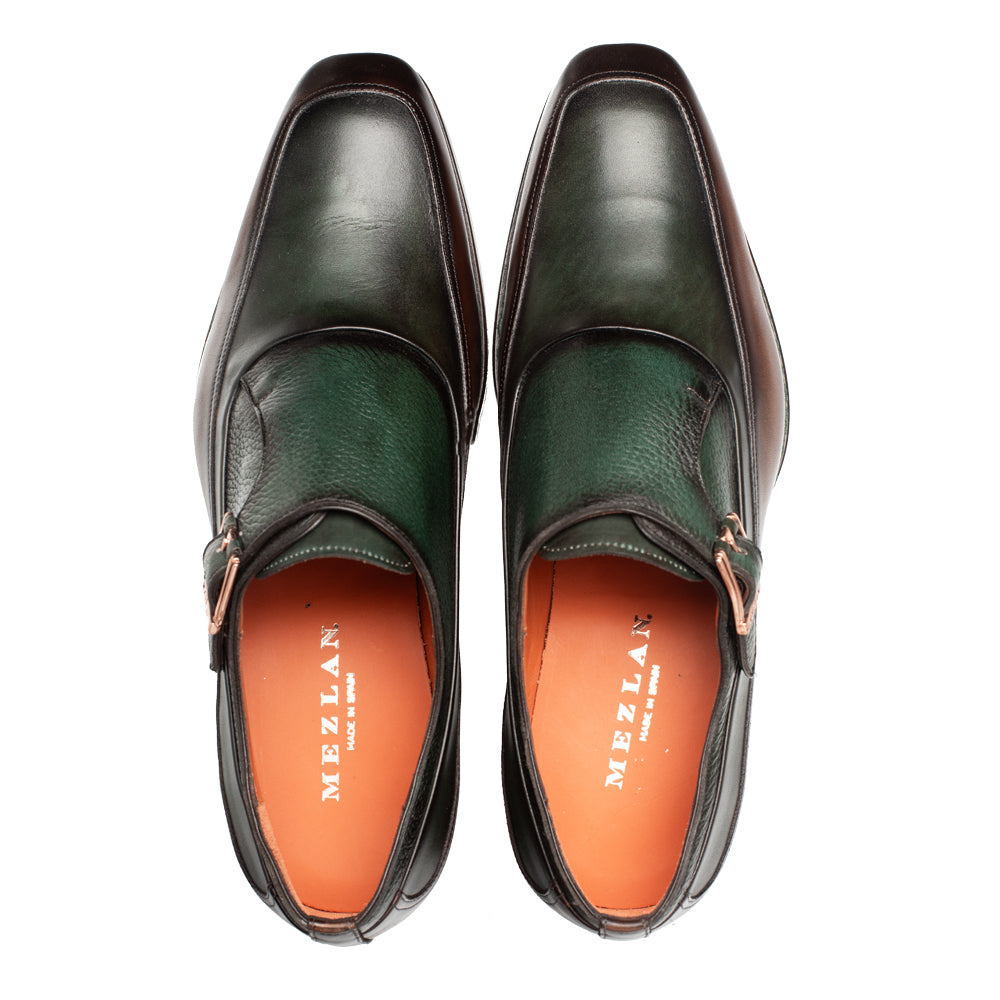 Mezlan Artesano 21261 Men's Shoes Calf-Skin Leather Single Monk-Straps Loafers (MZ3766)