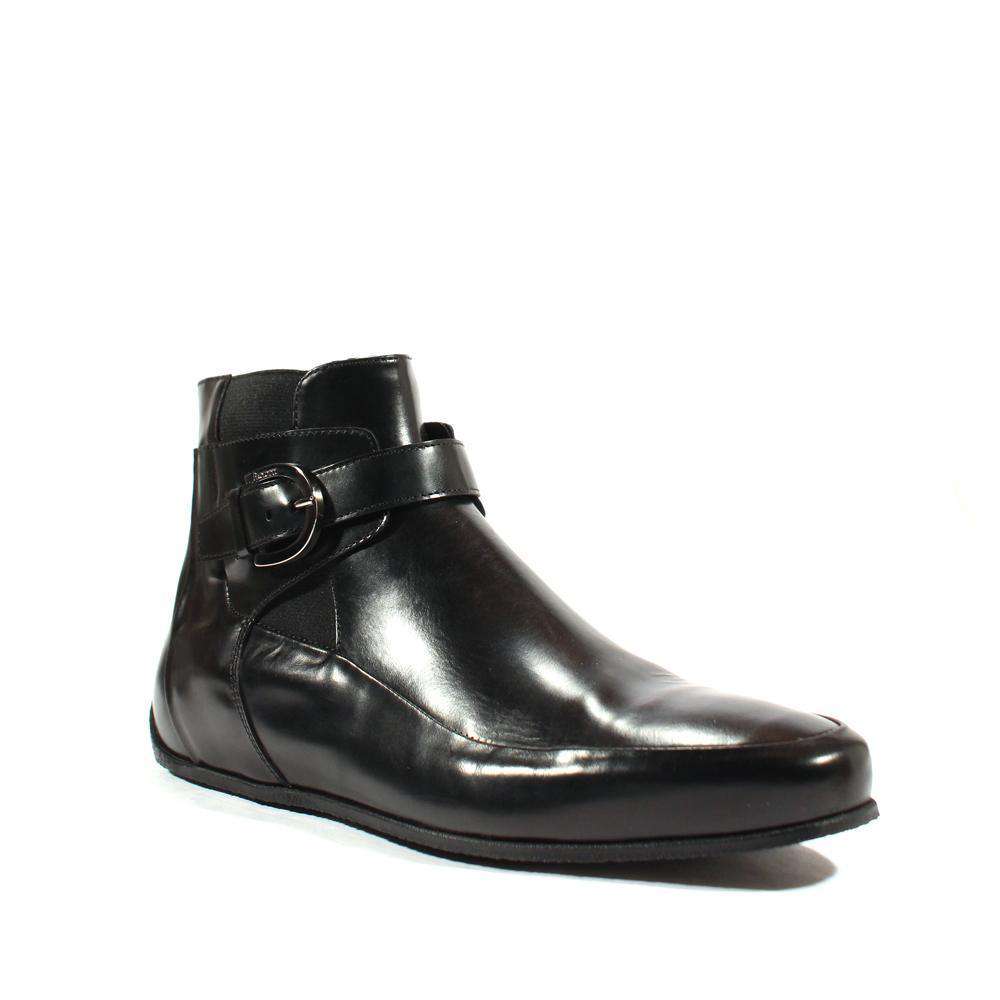 Cesare Paciotti Luxury Italian Men's Designer Shoes Old Paint Black FL Leather Boots (CPM2556)