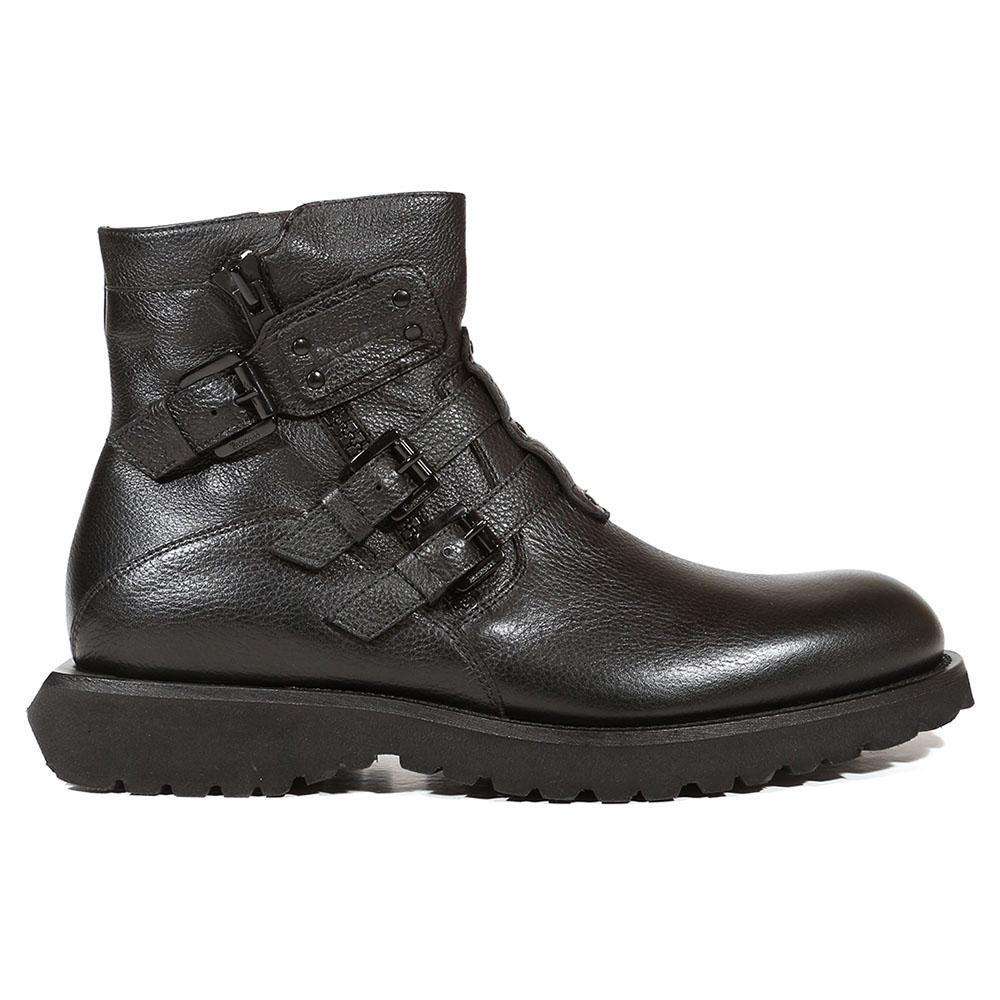 Cesare Paciotti Luxury Italian Men's Designer Shoes Granello Black Boots (CPM5002)