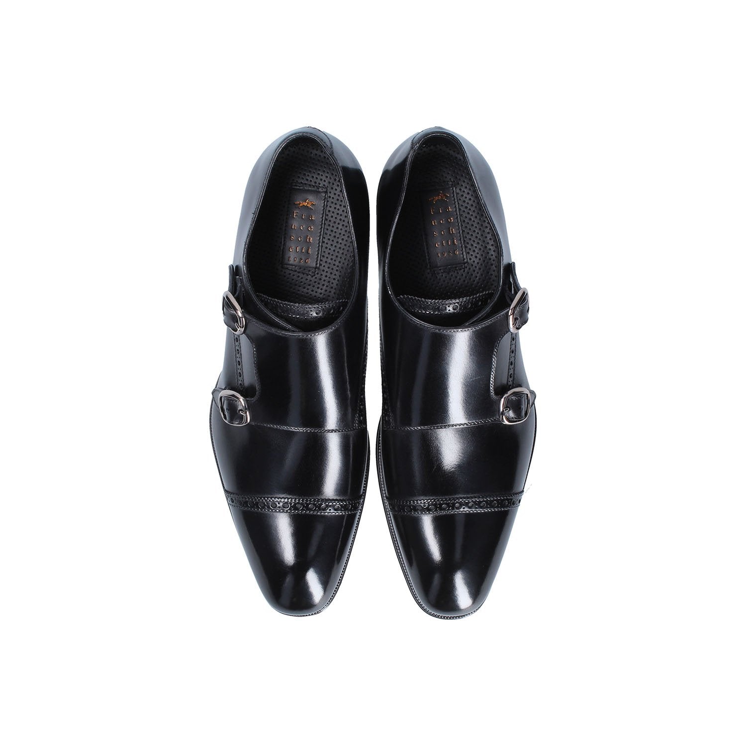 Franceschetti Colmar Men's Shoes Calf-Skin Leather Double Monk-Straps Loafers (FCCT1030)