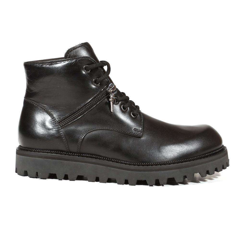 Cesare Paciotti Luxury Italian Men's Italian Designer Shoes Dan Calf Soft Black Boots (CPM5023)