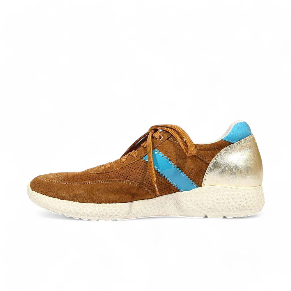 Cesare Paciotti Luxury Italian Men's 4US Cam Cuoio Lam Oro Brown Sneakers (CPM5318)