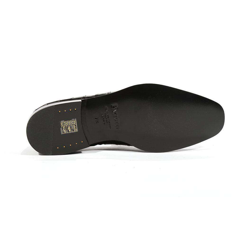 Cesare Paciotti Luxury Italian Men's Loafers Nappa Plisse Black Designer Shoes (CPM5446)