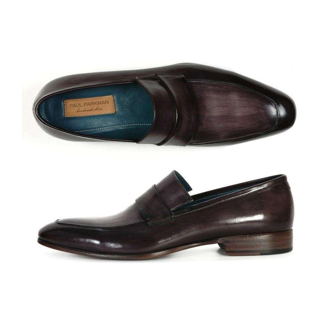 Paul Parkman Handmade Designer Shoes Men's Handmade Designer Shoes Gray Loafers (PM5248)
