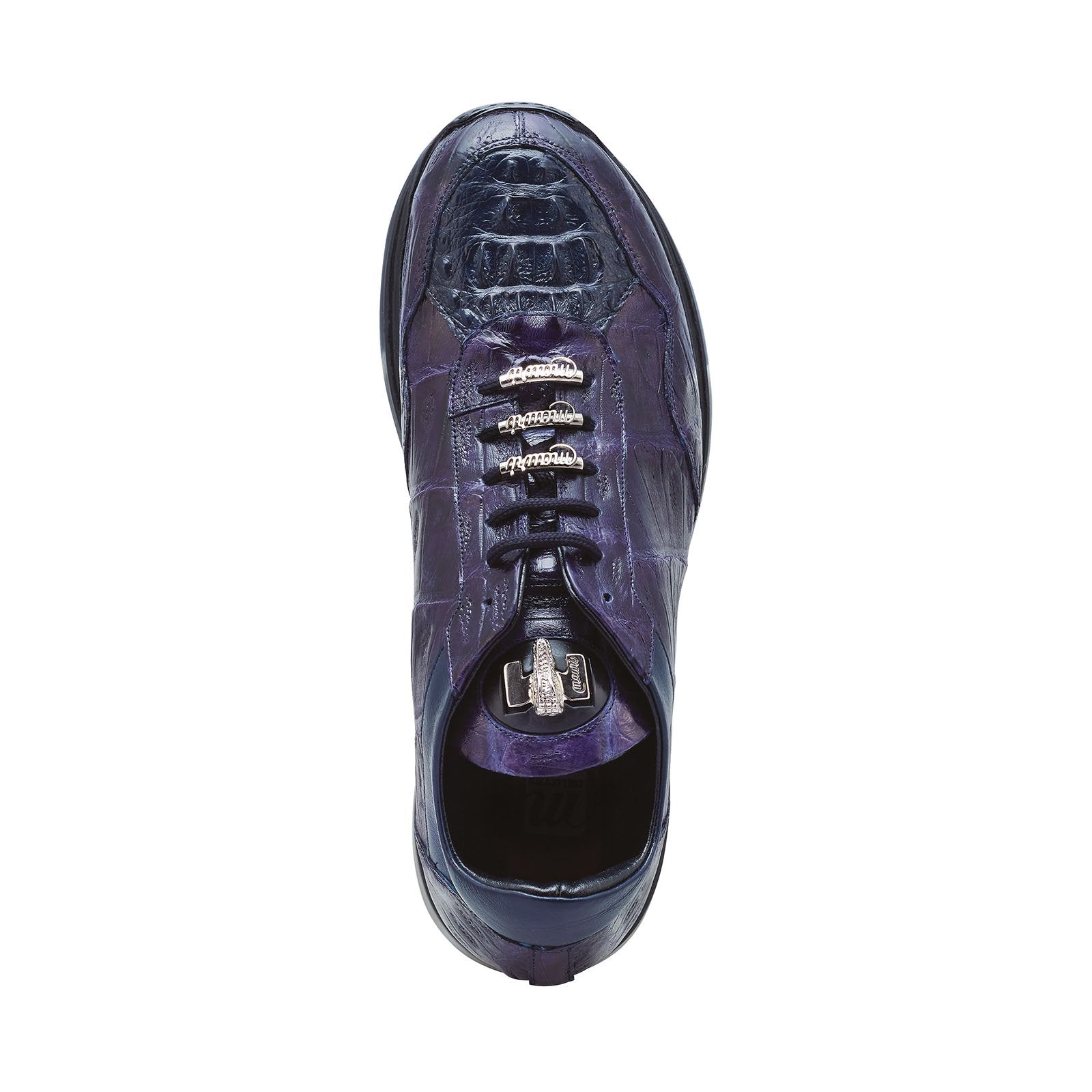 Mauri Everglades M789 Men's Shoes Wonder Blue Exotic Crocodile / Hornback Crown Sneakers (MA5266)