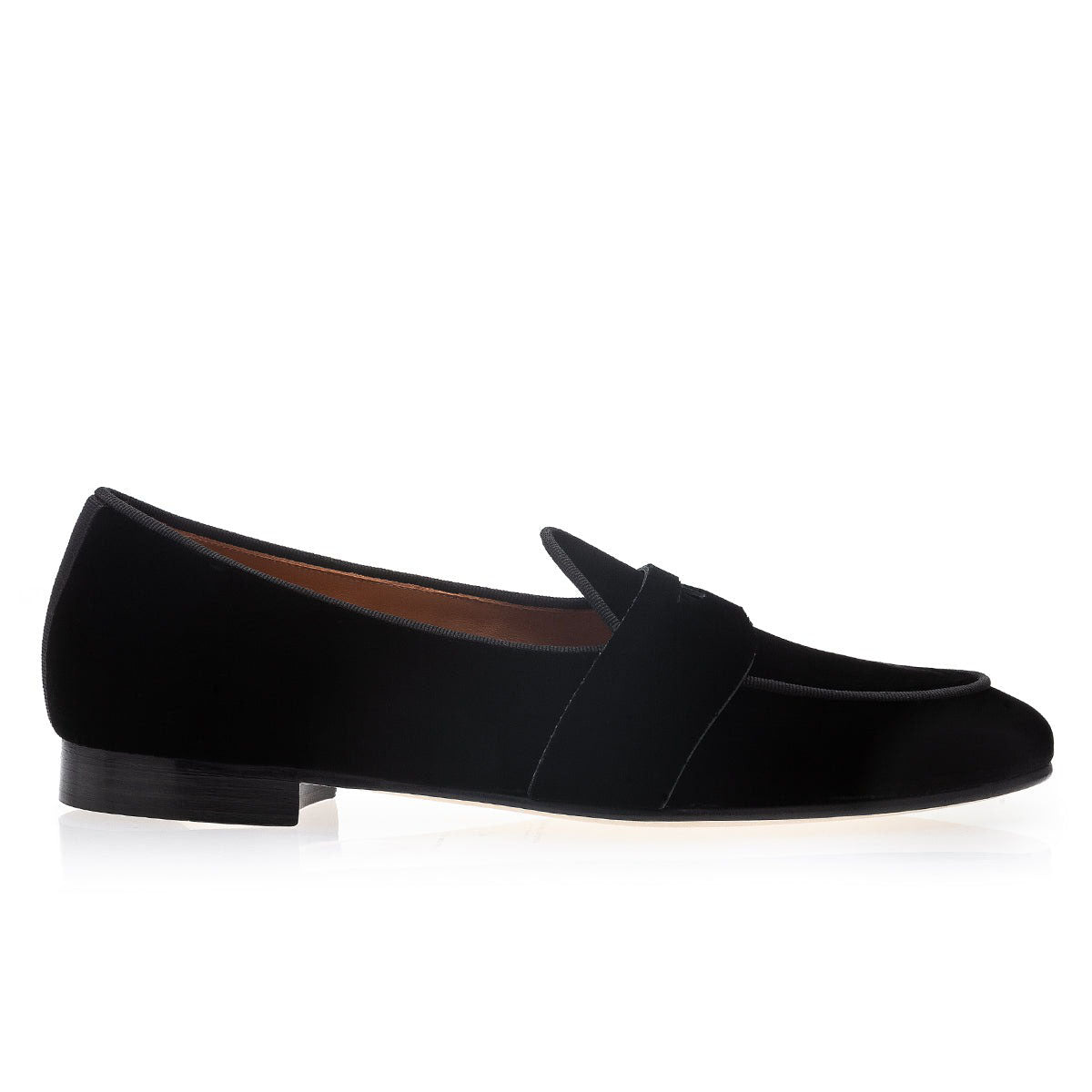 SUPERGLAMOUROUS Tangerine 9 Velour Men's Shoes Velvet Formal Penny Belgian Loafers (SPGM1335)