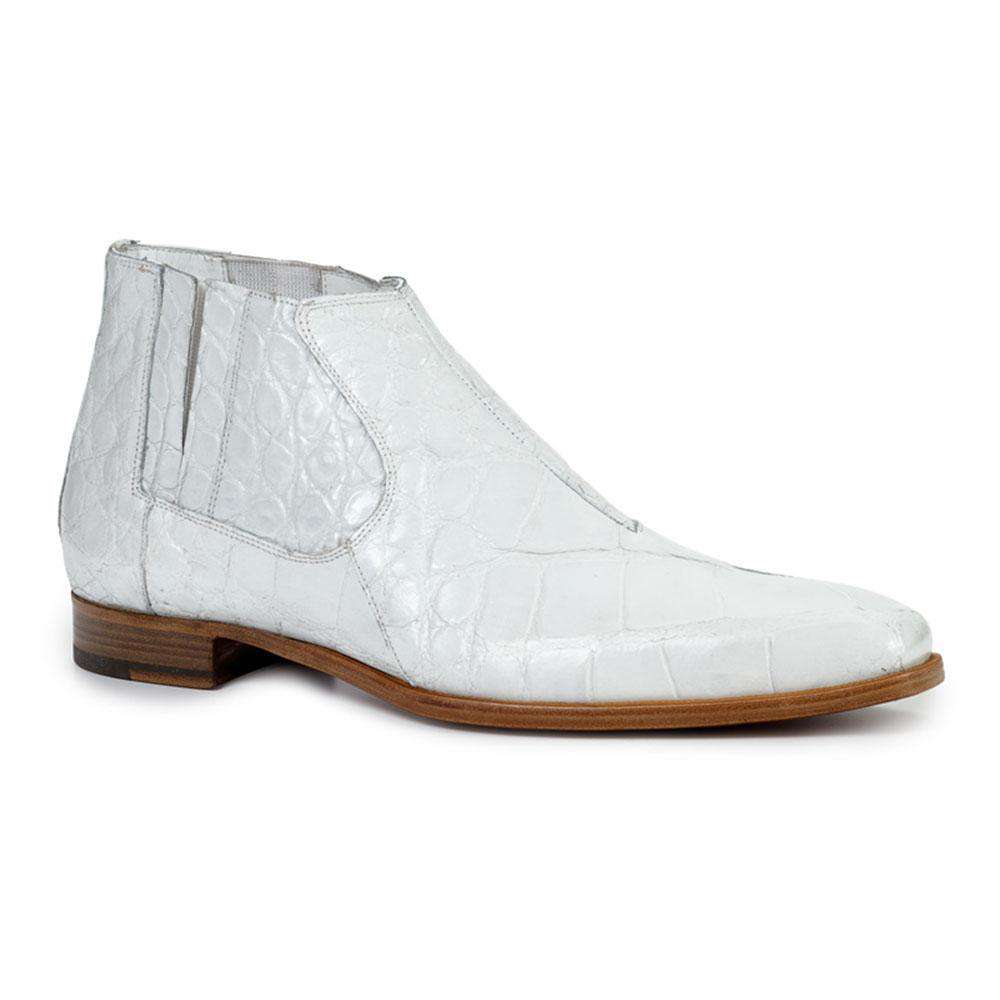 Mauri Designer Shoes 4780 Men's Body Alligator White Boots (MA4414)