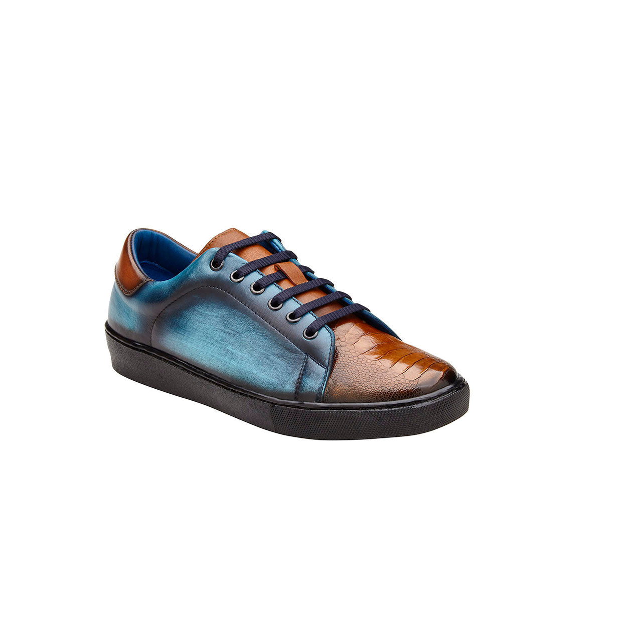 Belvedere Stone Y31 Men's Shoes Ostrich / Calf-Skin Leather Sneakers (BV3171)