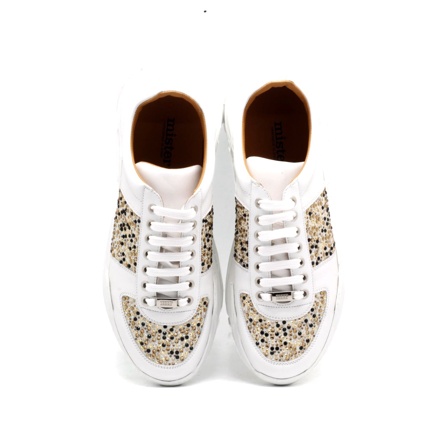 Mister Katea 39190 Men's Shoes White Suede / Calf-Skin Leather Sneakers (MIS1135)