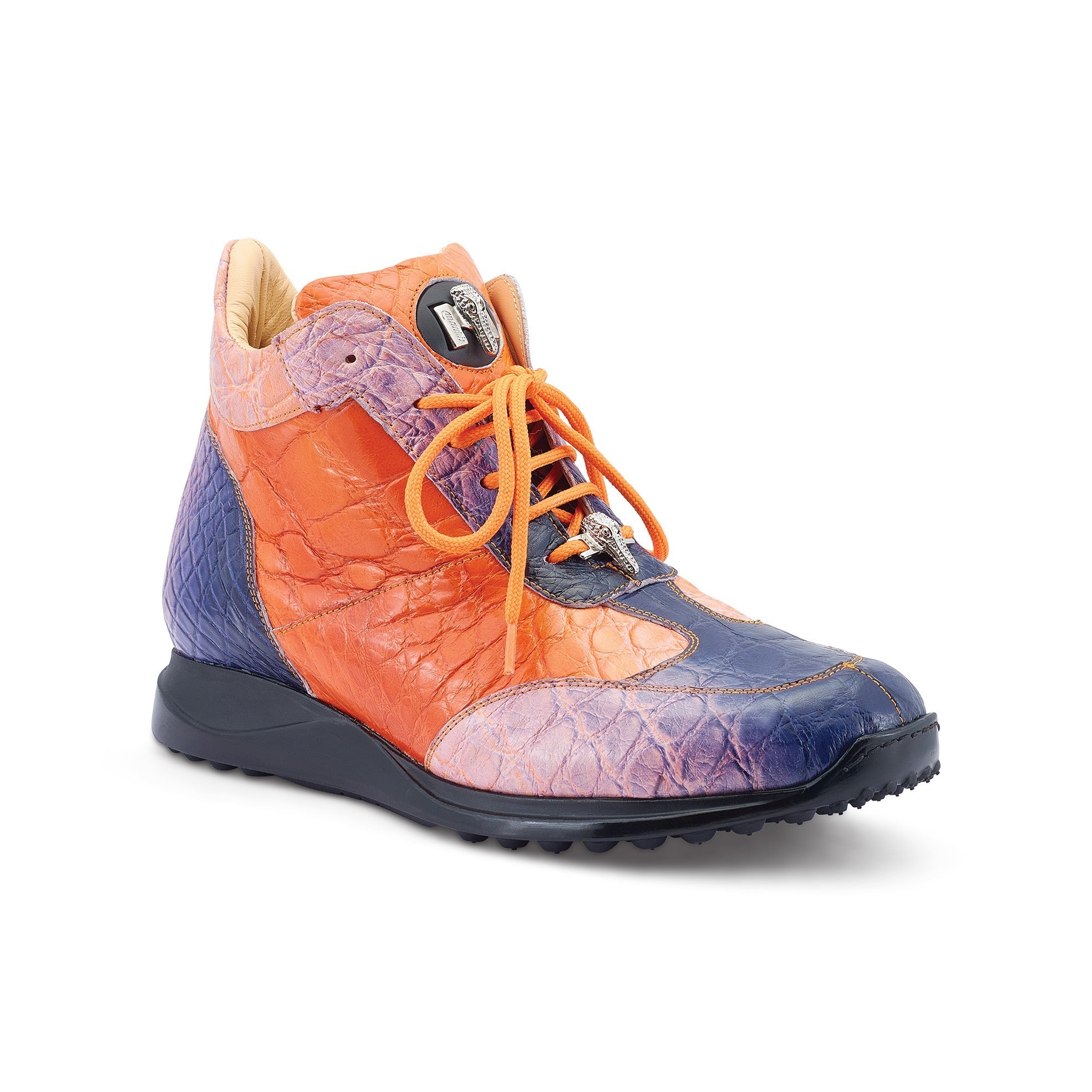 Mauri Changeling 8510 Men's Shoes Multi Apricot Exotic Alligator Casual Sneakers (MA5541)