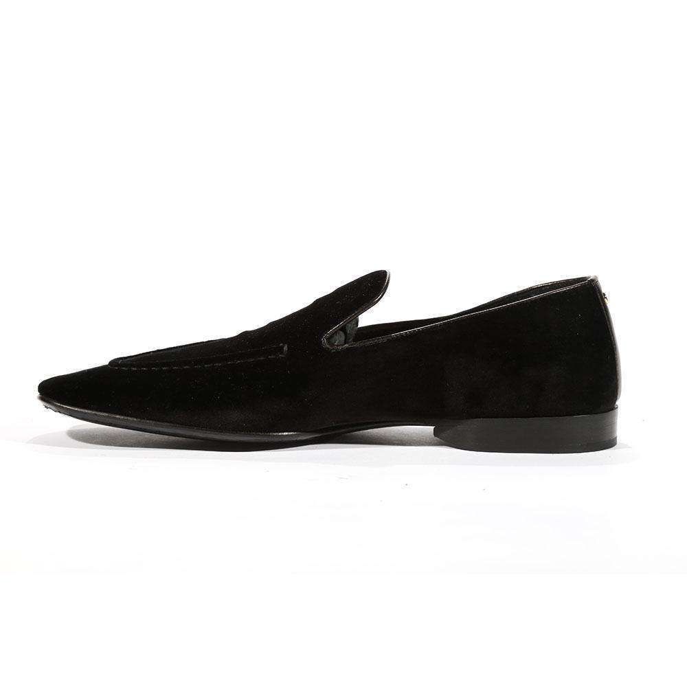Cesare Paciotti Luxury Italian Men's Loafers Velvet Velluto Black PK Designer Shoes (CPM5450)