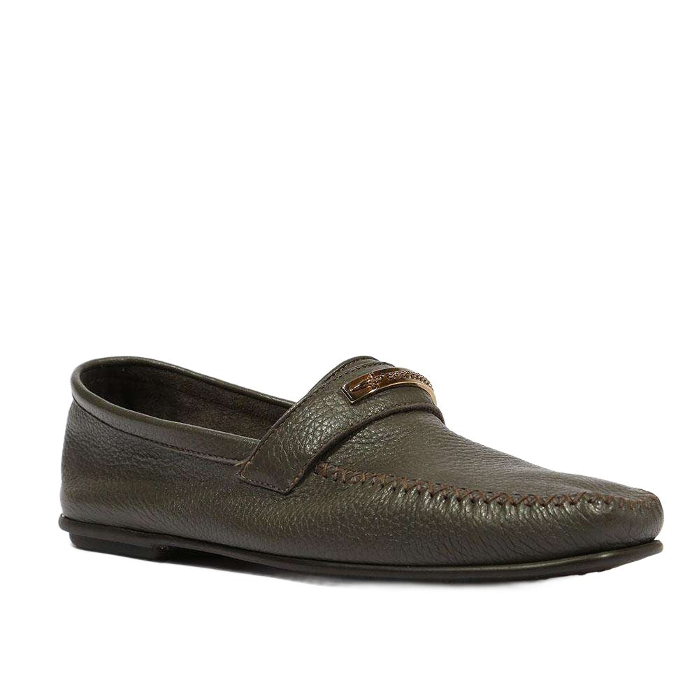 Cesare Paciotti Luxury Italian Men's Cervo Gray Taupe Moccasins (CPM5363)
