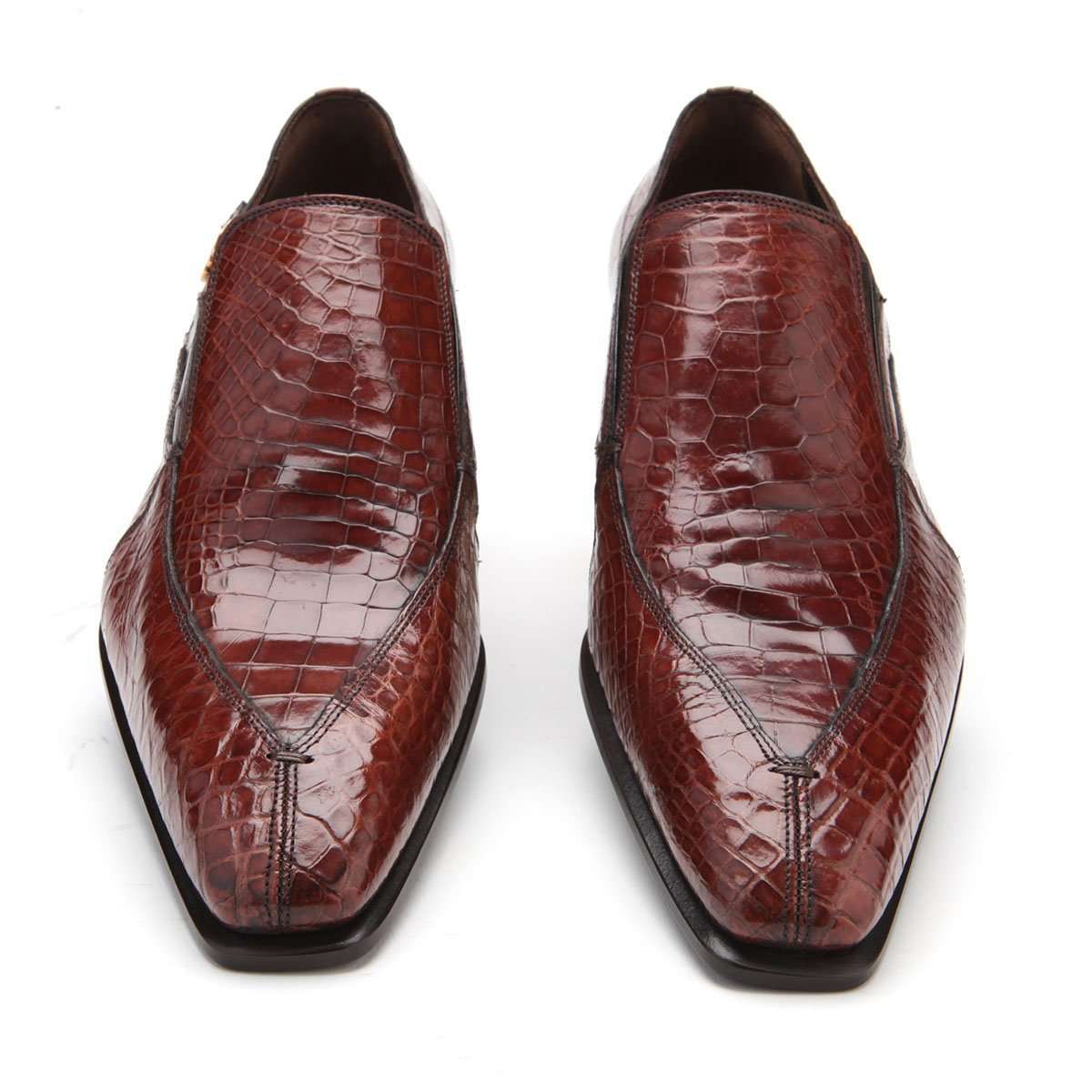 Caporicci 203 Men's Luxury Italian Designer Shoes Gold Alligator Loafers (CAP1027)