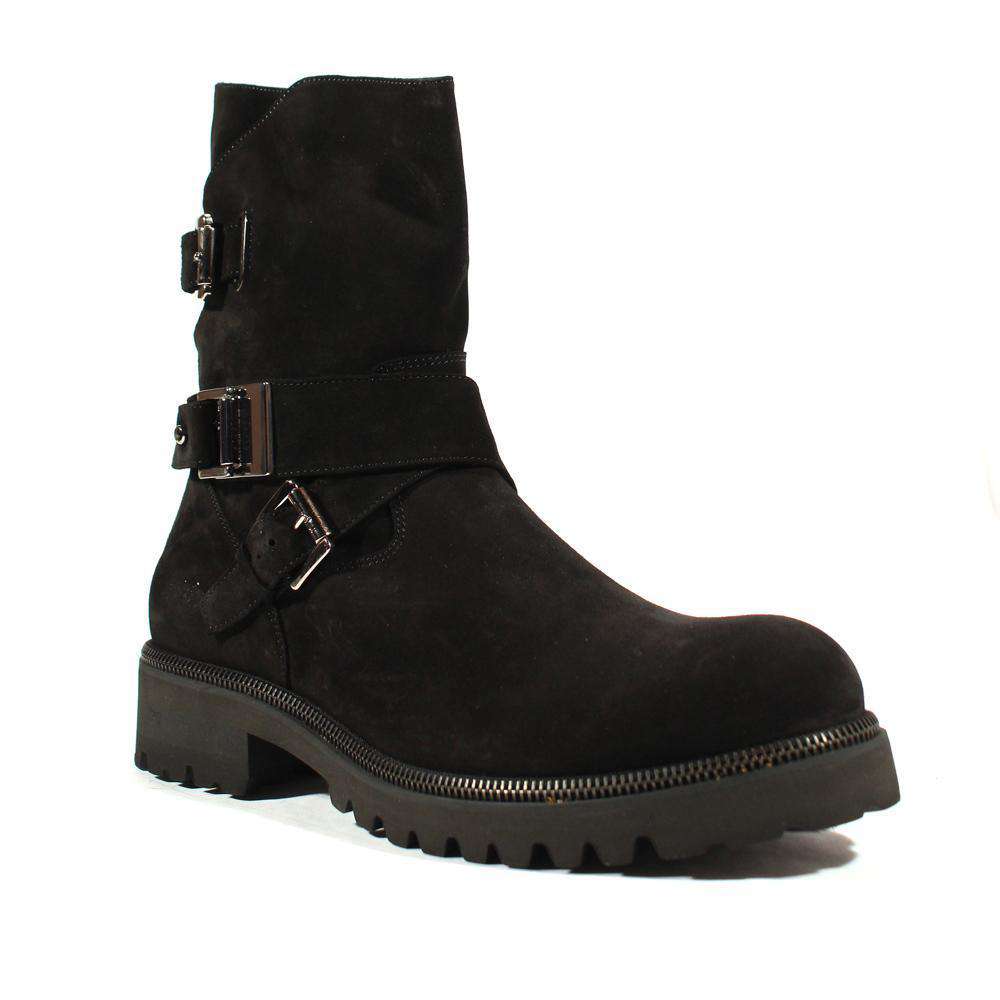 Cesare Paciotti Luxury Italian Men's Designer Shoes Vit Cam Black Ay Suede Boots (CPM2568)