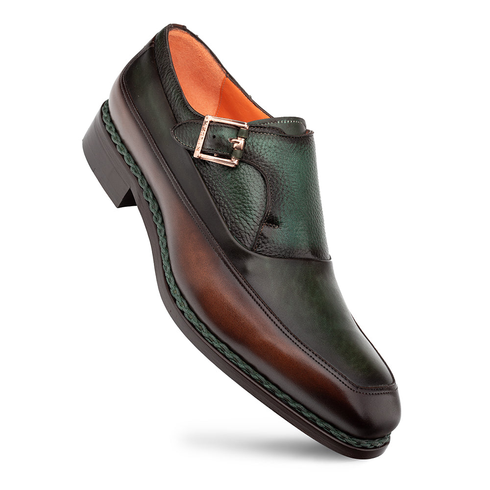 Mezlan Artesano 21261 Men's Shoes Calf-Skin Leather Single Monk-Straps Loafers (MZ3766)