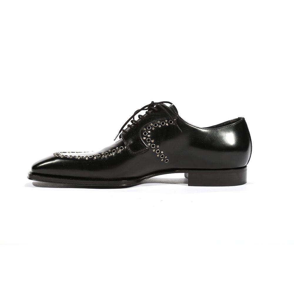 Cesare Paciotti Luxury Italian Men's Oxfords Baio Black Designer Shoes (CPM5457)