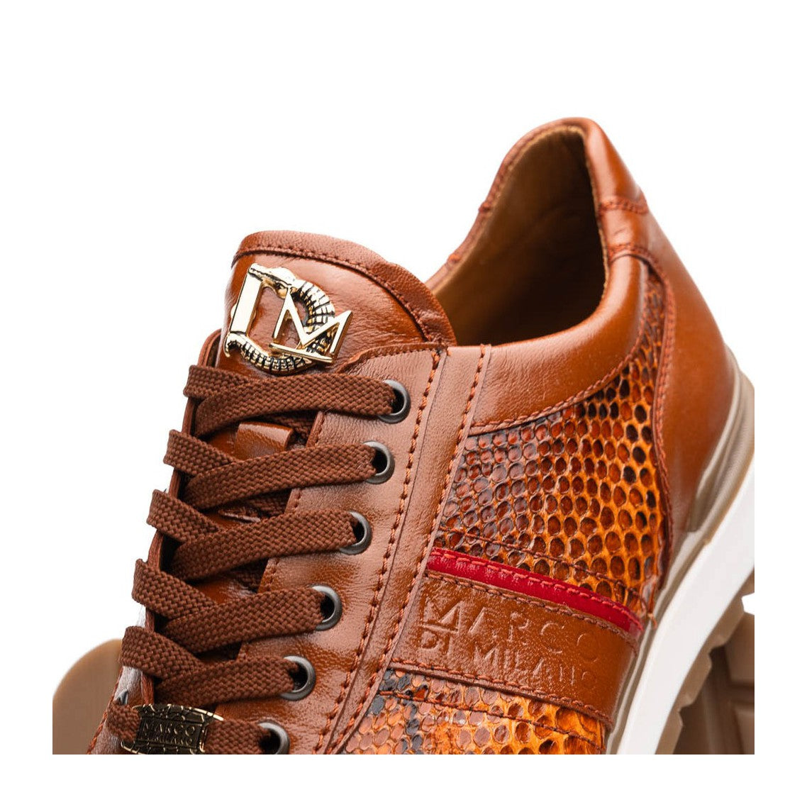 Marco Di Milano Brescia Men's Shoes Genuine Snake Skin / Calf-Skin Leather Sneakers (MDM1124)