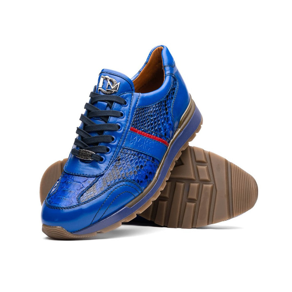 Marco Di Milano Brescia Men's Shoes Genuine Snake Skin / Calf-Skin Leather Sneakers (MDM1124)